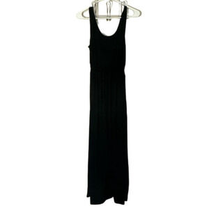 Black Sleeveless Deep V Maxi Sundress